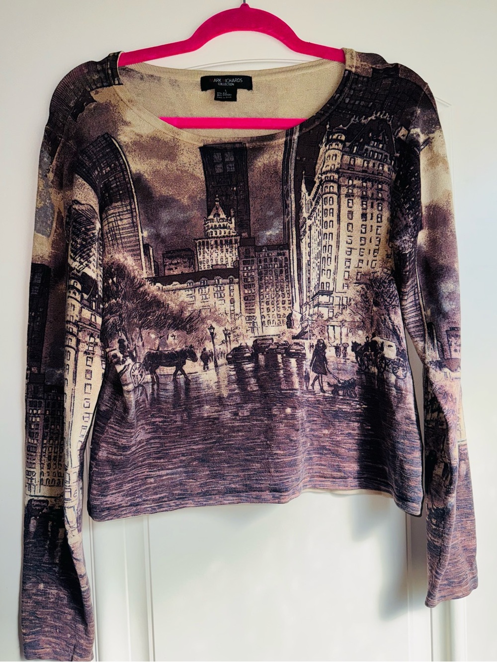 Silk Blouse with New York City Print